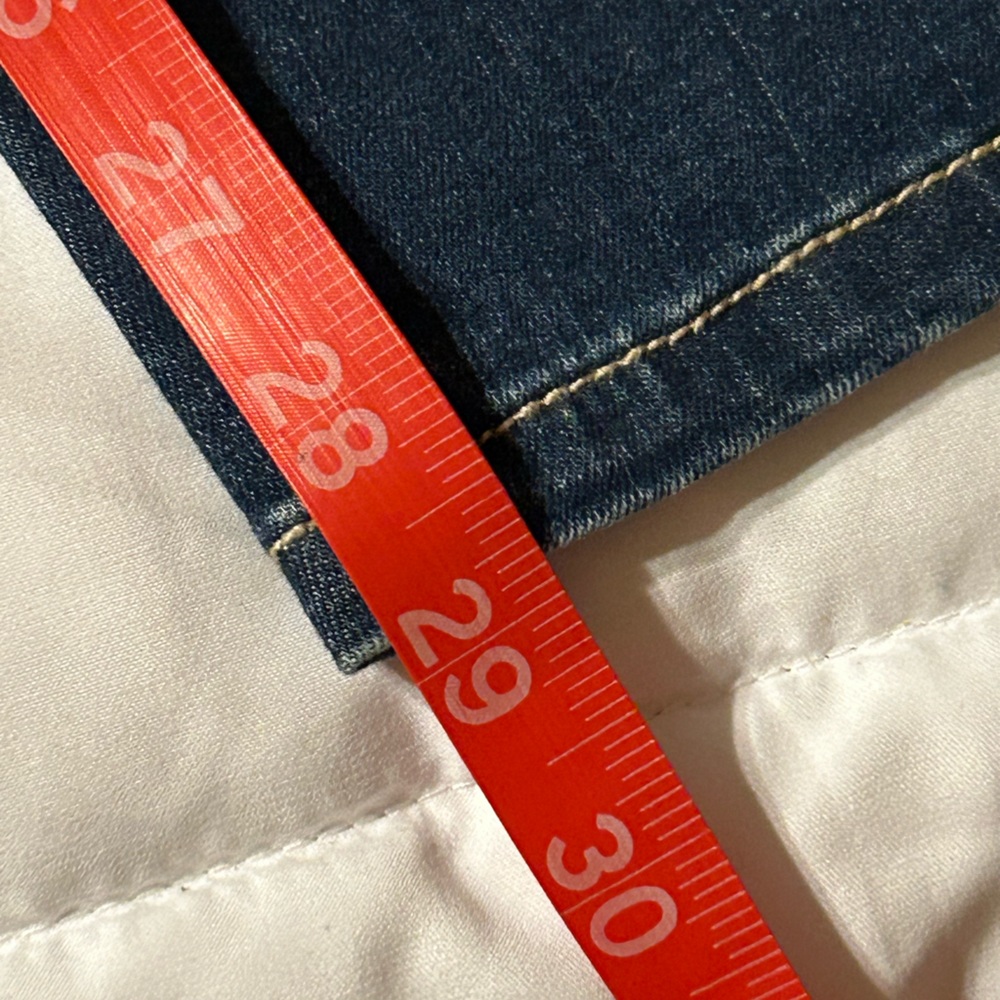 Embroidered Dark Blue Women's Straight Jeans - Picture 8 of 8